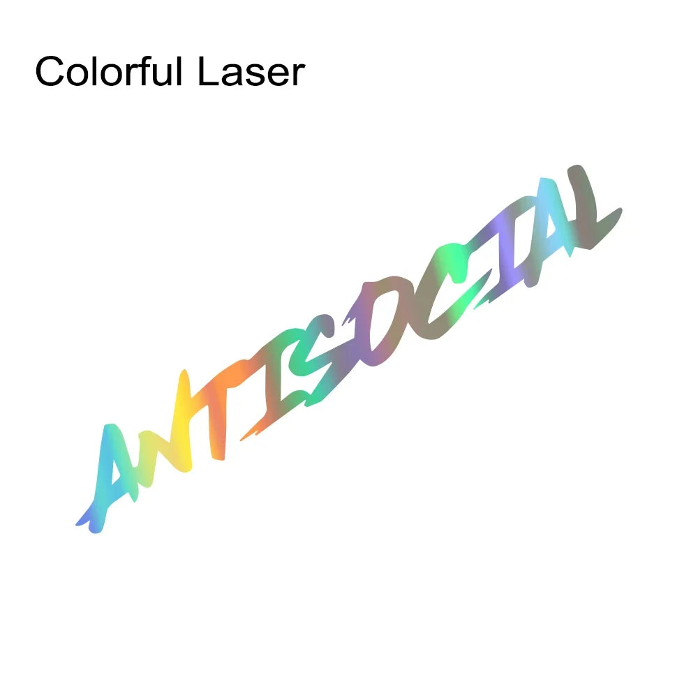 Various Sizes Car Windshield Sticker Antisocial Creative Styling Motorcycle Window Vinyl Decor Decal Auto Tuning Accessories