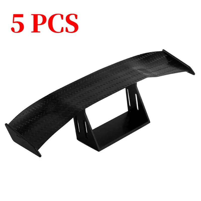 Black Mini Tail Fins for Cars Decorations Vehicle Exterior Retrofit Parts Racing Sport Style Universal Decorative Spoiler Wing