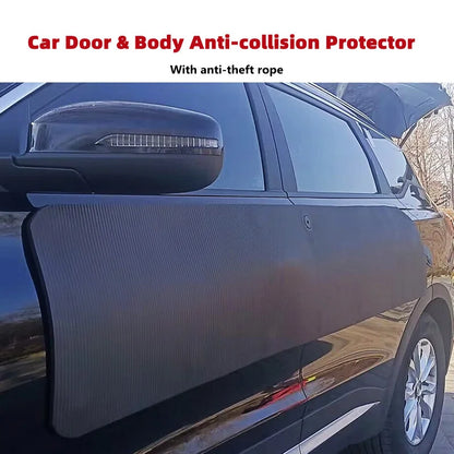 Black Car Door Protector Adhesive-Free/Magnetic Body Side Edge Guard Decorative Anti-scratch Protection Pad Stickers Multi Size