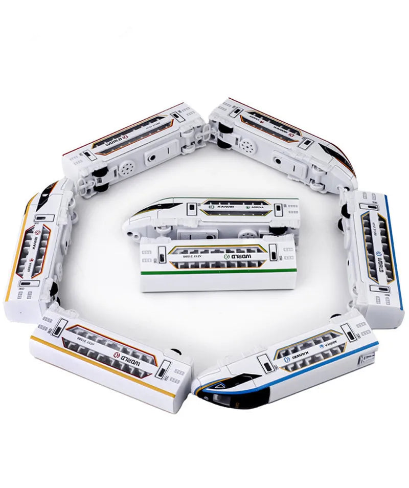 1: 87 alloy double section train and tram models,double-layer subway and high-speed rail toys,children's toys,wholesale