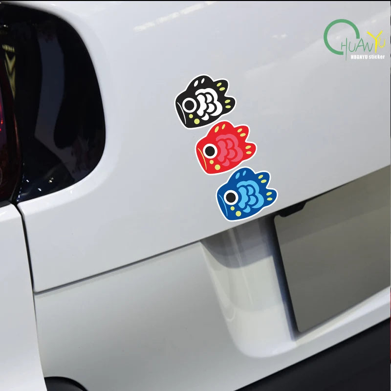 Cartoon Koi Fish Sticker Reflective Waterproof Scratch Covering Car Decal Decoration Sticker for Car Motorcycle and Electric
