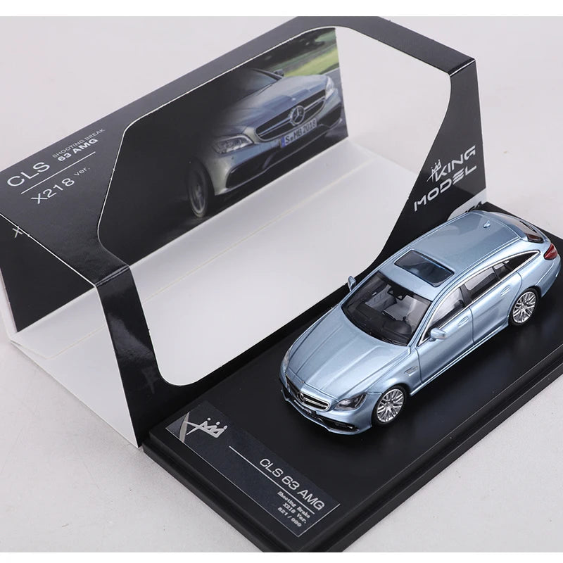 King Model 1:64 CLS63 AMG Gray/Blue/Green Alloy Model Car Limited Edition 999