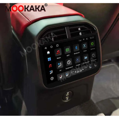 Car Rear LCD Air Conditioning Screen For Porsche Macan 2013-2025 Android Auto Carplay Co-pilot Passenger Entertainment Display