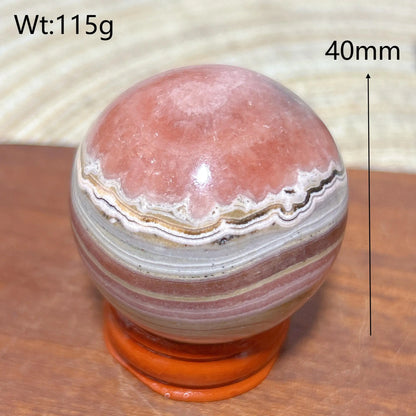 High Quality Natural Crystals Argentina Rhodochrosite Druzy Sphere Healing Gemstones Home Decorations Room Decor Jewelry Gift