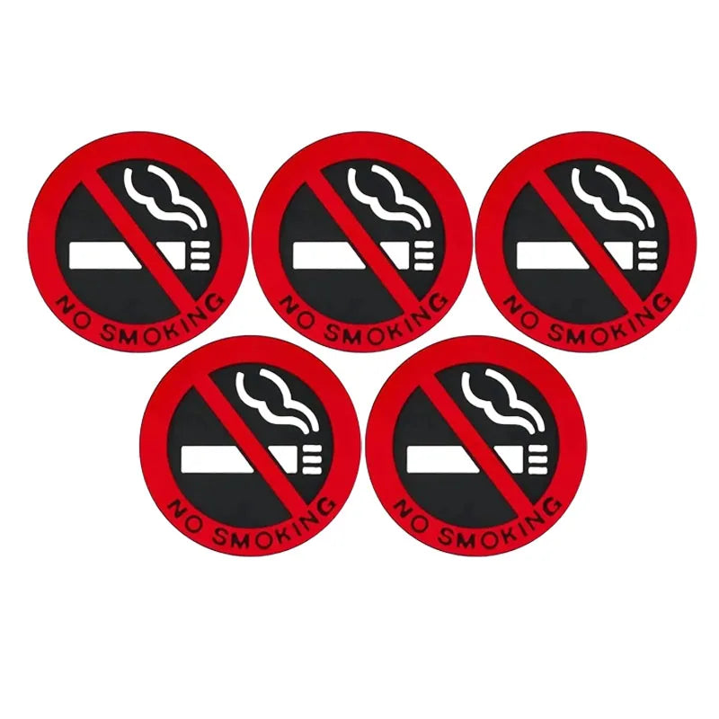 1-20pcs No Smoking Stickers Car Taxi Interior Prevent Smoking Sign Warning Logo No Smoking Decal Car Sticker Decoration