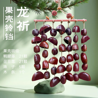 Indonesia Natural Plant Shell Bell Pendant Sound Therapy Meditation Hand Ringing Bells Plant Fruit Wind Chimes Pendant