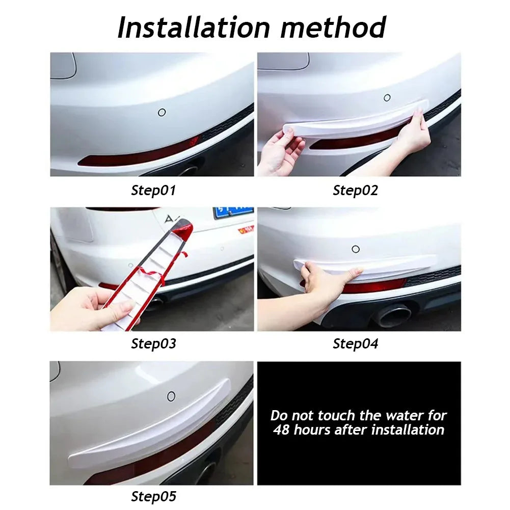 4/2 Piece Auto Car Bumper Protector Corner Guard Anti-Scratch Strips Sticker Protection Body Protector Molding Valance Chin