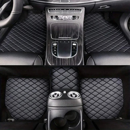 Universal 5Pcs Car Floor Mats PU Leather Waterproof Dust-Proof Auto Foot Pad Protector Pads Fashion Car Foot Pad
