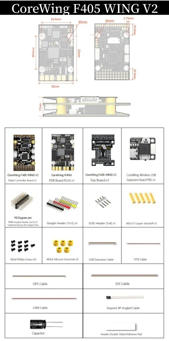 Speedybee F405 Wing APP FC F405 Wing MINI Flight Controller 2-6S LiPo for RC Fixed Wing Model Airplane Drone Flight Controller