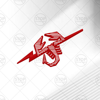 Car Sticker Lightning Scorpion Logo 3D Decal Grille Body Side Badge Rear Trunk Emblem For 500 595 Abarth Punto 695 124 Spider