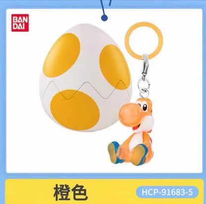 Bandai Gashapon Yoshi Super Mario Pendant Colorful Collectible Transparent Anime Figure Collection For Adult Hobby Collectors