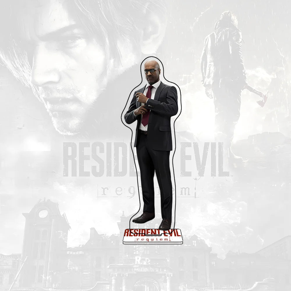 Resident Evil Requiem 15CM Leon Scott Kennedy Grace Ashcroft Acrylic Stand keychain Figure Desktop Decor Collection For Gamers