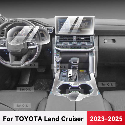 For TOYOTA Land Cruiser 2023-2025 TPU Car Navigation Screen Film Gearbox Protective Sticker Anti-scratch Interior Accessories