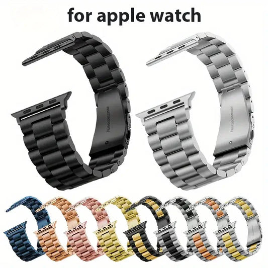 Stainless Steel Strap for Apple Watch band 45mm 44mm Ultra 2 49mm 42mm-40mm-41mm-46mm Metal watchband series 10 9 8 7 6 5 4 3 se