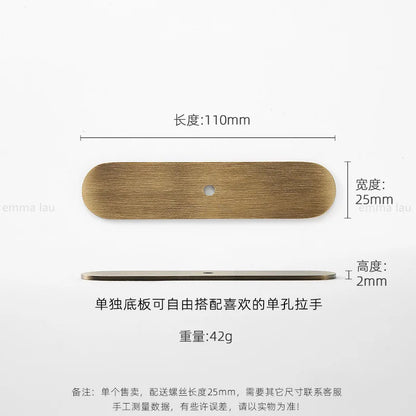 Light Luxury Brass Furniture Handles Retro Long Strip Cabinet Handles Round Door Drawer Knobs Kitchen Wardrobe Cupboard Pulls