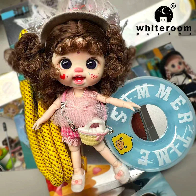 bjd doll Dolls for girls Labbu doll pocket mini blyth girl Doll Barbi cry Baby Rainbow Ball jointed doll Mobile phone Decoration