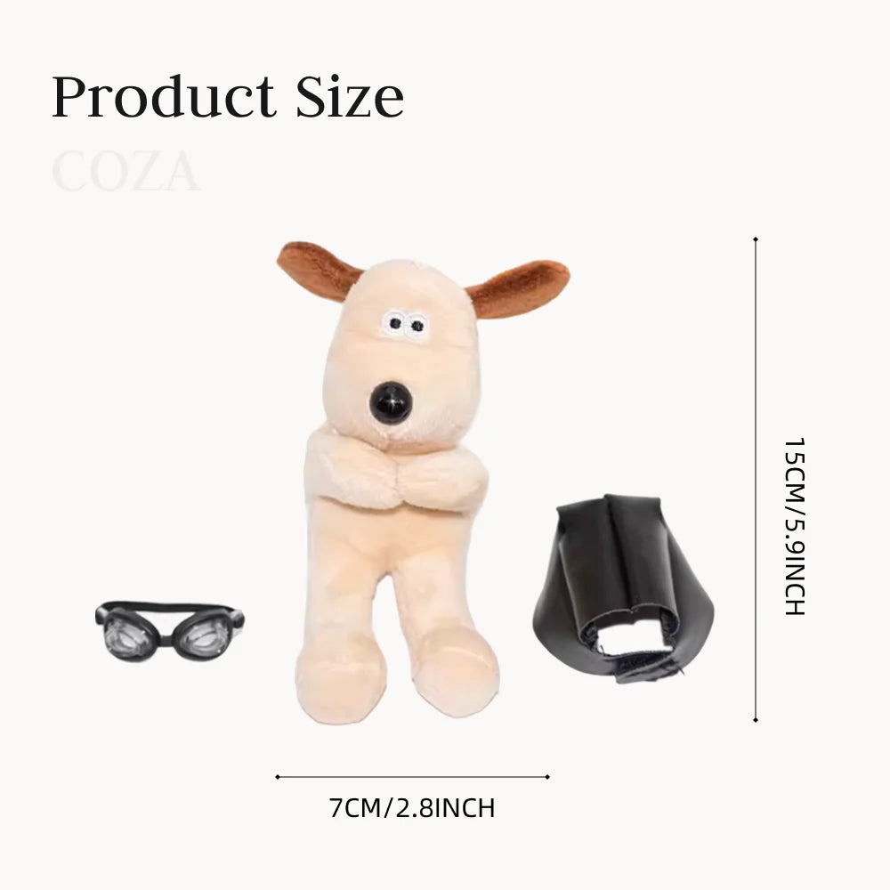 Puppy Turn Signal Switch Ornament Car Wiper Rod Decoration Figure Plush Puppy Interior Accessories Room Door Handle Decoration