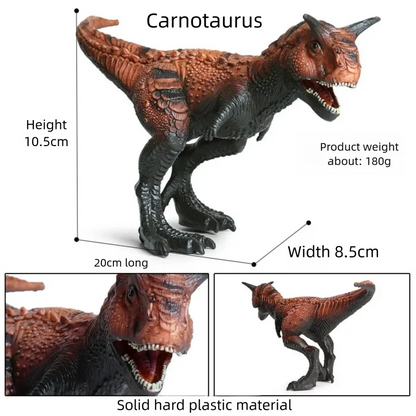 Simulation Jurassic World Carnotaurus Dinosaur Figure Solid Realistic Horned Bull Dinosaur Model PVC Animal Figurines Cognitive