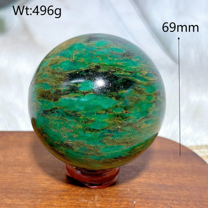 Healing Natural Crystal Emerald Sphere High Quality Polished Ball Gemstones Mineral Home Decorations Ornament Room Decor Gift