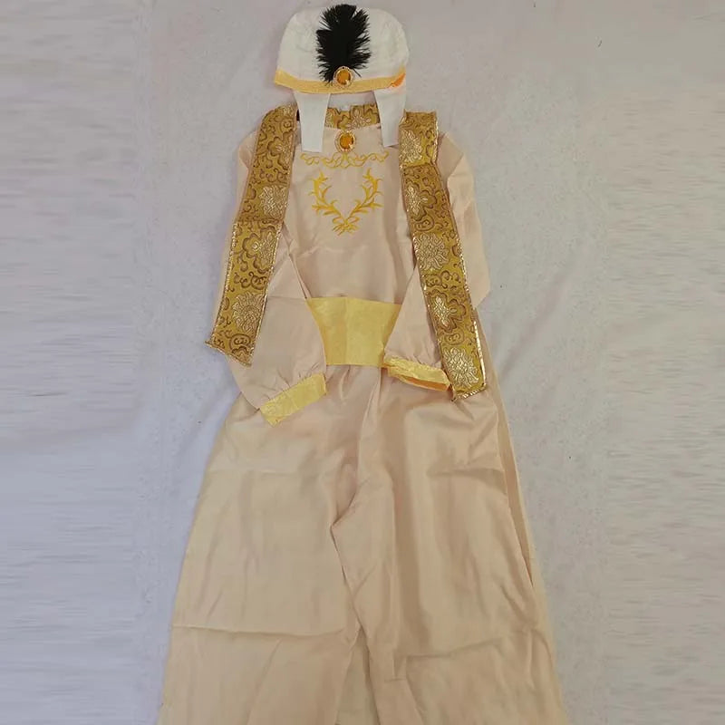 Adult Arabian Prince Cosplay Costume Fairy Tale Magic Wonderful Lamp Arab Prince Outfits for Halloween Stage Performance