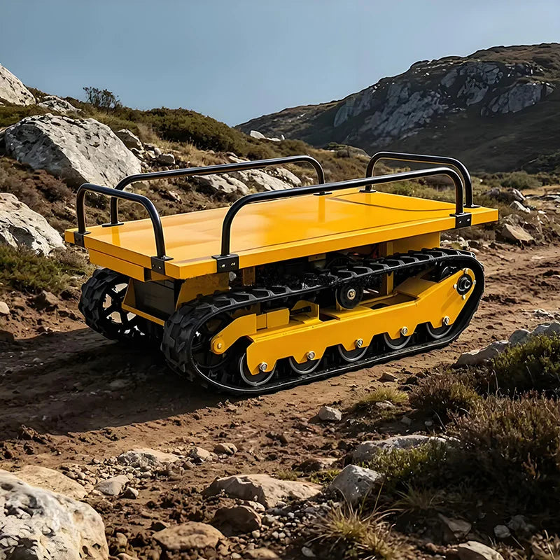 0.5-2T Remote Control Electric Rubber Tracked Crawler Carrier All Terrain Farm Construction Transport Vehicle 1400*900mm
