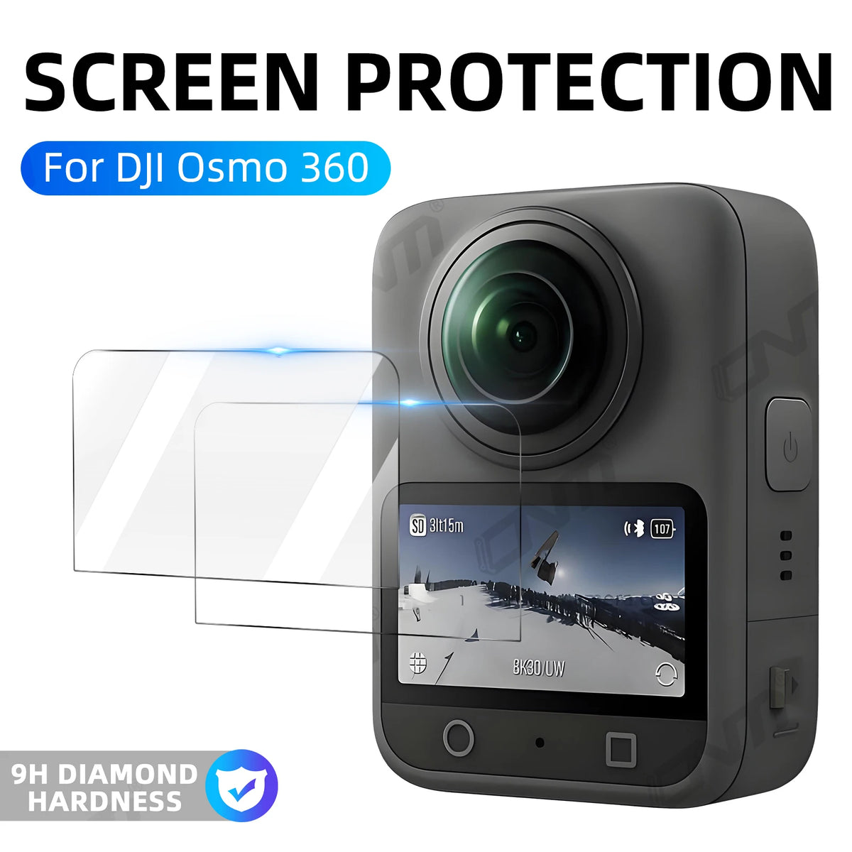 Tempered Glass Screen Protector, HD Anti-Scratch Protective Film for DJI Osmo 360 Camera Display