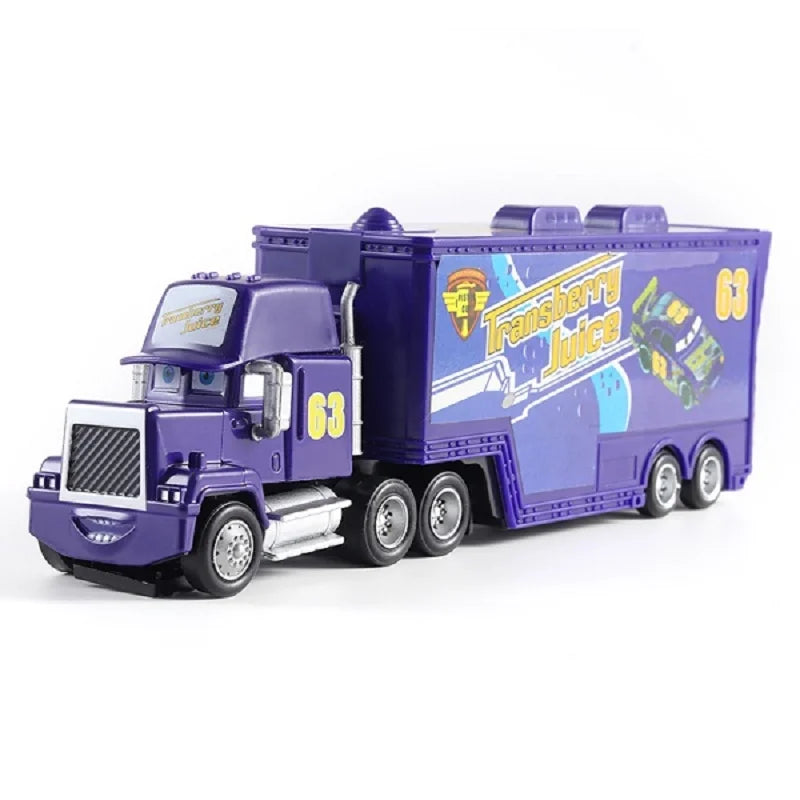 Pixar Car 2 Car 3 Storm Jackson Truck Lightning McQueen No：4 28 33 63 Container Truck Die Casting Mack Model Child Birthday Gift