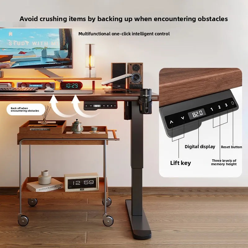 Electric Height-Adjustable Standing Desk Computer Desk for Gaming and Office Use Home Study Desk E-sports Table Workbench Tables