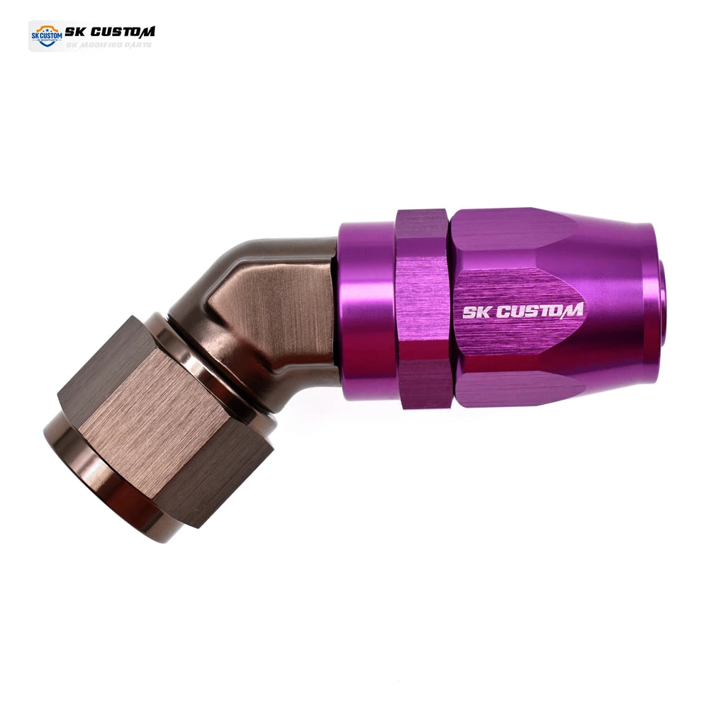 Universal Oil Pipe Female Forged Hose End Fitting Wire Braided Oil Tube Adapter Oil Radiator Fitting Aluminum Alloy AN6 AN8 AN10