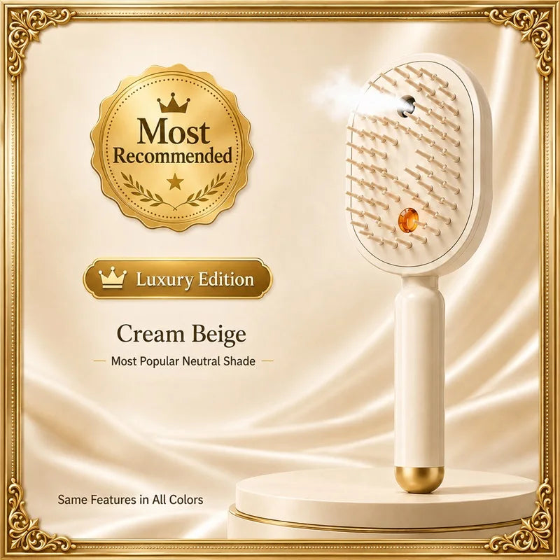 Electric Spray Air Cushion Massage Hair Brush – Anti-Tangle, Smoothing, Scalp Massage, Wet & Dry Use, USB-C Fast Charging