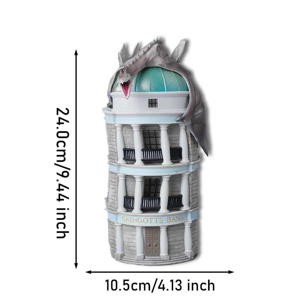 Harry Potter Officially Licensed PVC Piggy Bank Gringotts Bank Figurine Money Box Collectible Desktop Organizer Home Decor