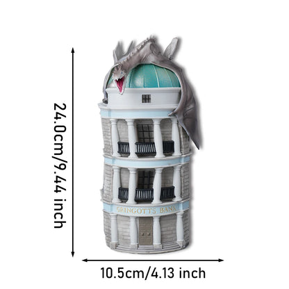 Harry Potter Officially Licensed PVC Piggy Bank Gringotts Bank Figurine Money Box Collectible Desktop Organizer Home Decor