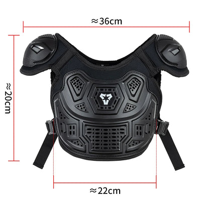 Kids Motorcycle Riding Body Armor/Elbow Knee Protector Children Motocross Back Vest Chest Off-Road Moto Cycling Protective Gear