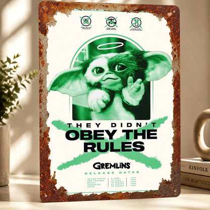 Gremlins Aluminum Posters Customized Metal Tin Sign Vintage Premium Dramatic Screen Scene Wall Art For Film Fans And Theaters