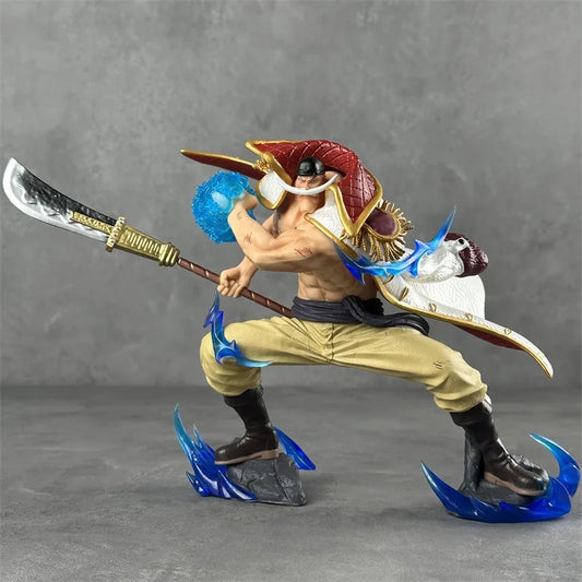 LX One Piece Whitebeard Battle Pose Anime Action Figure Collectible Pvc Model Statue Desktop Ornament For Anime Collectors