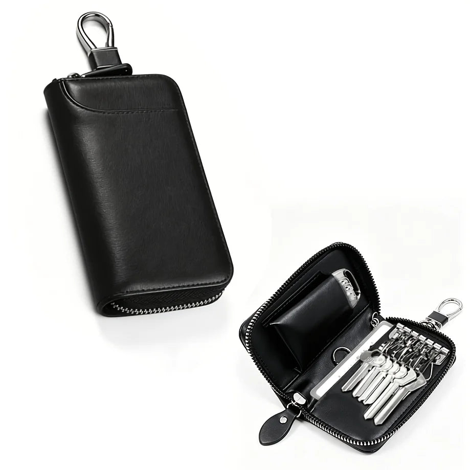 Genuine KeyChain Car Key Unisex Key Bag Multifunction Organizer Wallet Holder Smart Housekeeper Car Small Key Case Keys