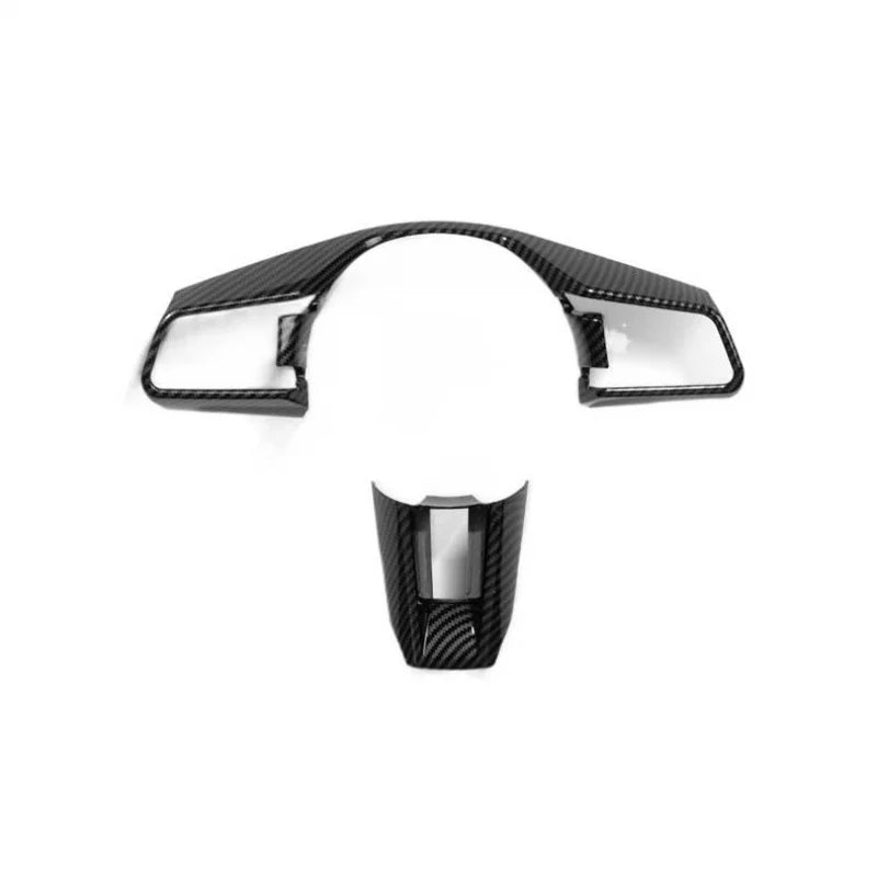 For Porsche Macan Cayenne Panamera 718 Taycan 2011-2025 Style Carbon Fiber Steering Wheel Cover Frame Trim Car Accessories