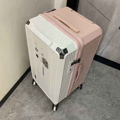 KLQDZMS Women's Suitcase High-quality Large-capacity Trolley Case ABS + PC Family Travel Essentials Men's with Wheels Luggage