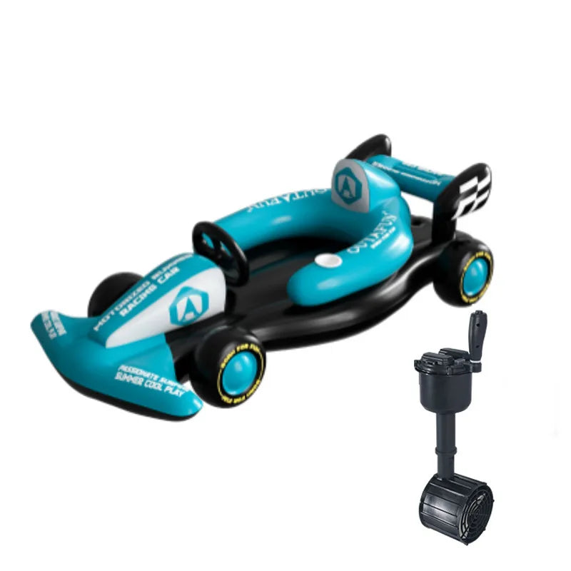 Inflatable Electric Floating Raft Racing Model Built-in Propeller Swimming Pool Water Entertainment Backrest Lounge Chair