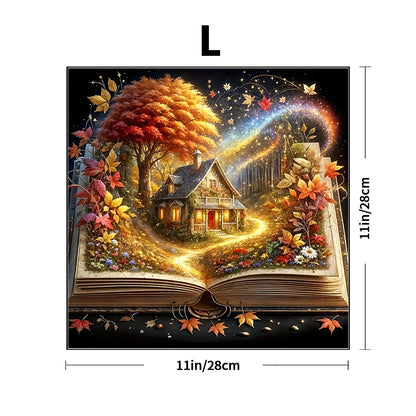 3D Stereo Book Scene Wooden Puzzle - Montessori Toy with Exquisite Patterns, Animal-Themed, Birthday Gift for Adults & Kids