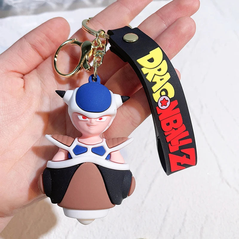 Anime Dragon Ball Keychain Ewelry Son Goku Vegeta Piccolo Action Figures Cute Keyring Bag Pendant Car Ornament Accessories Gifts