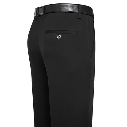 Spring Summer Men's Casual Pants Stretchy Suit Pants Formal Business Trousers Plus Size 46 48 Classic Navy Blue Trousers