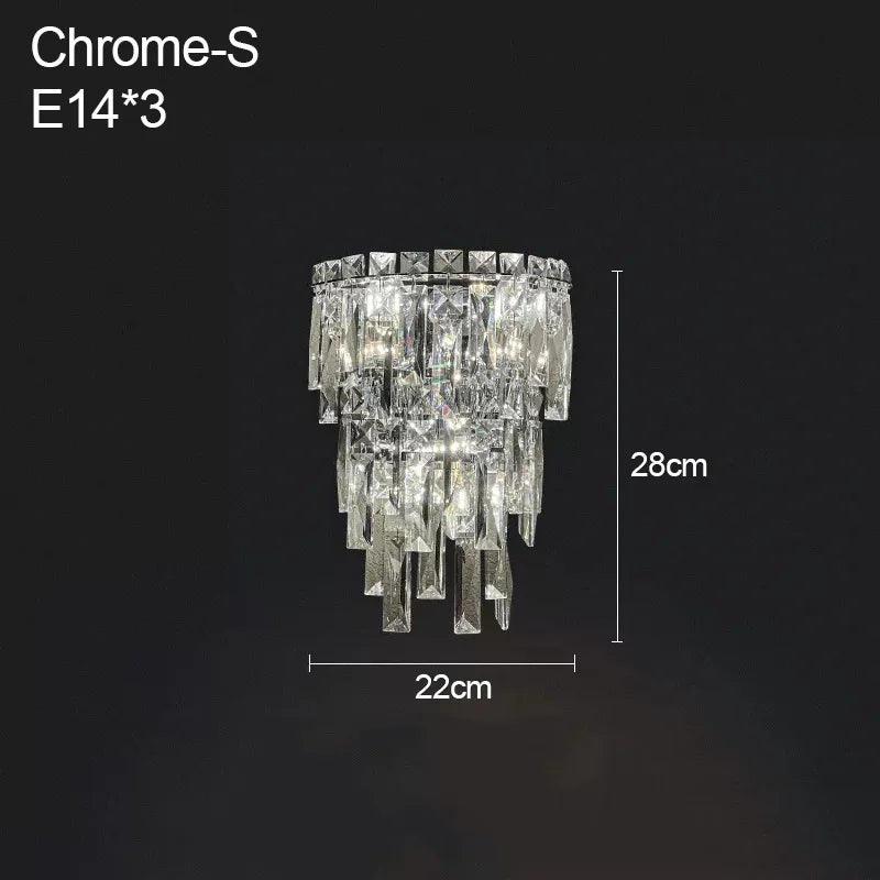 Hotel Lobby Modern Corridor Crystal Wall Lamp Bedroom Staircase Indoor Lighting Villa Duplex Living Room Background Decor Home