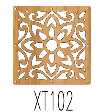 10pcs Room Hanging Screen Partition Guest Room Divider Panel wooden color Living Room Office Simple Chinese Hollowing Screen