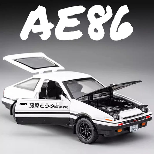 1:32 Scale AE86 LP770 Divo Sports Car Model Toy Pull Back Doors Opened Miniature Vehicles Toys Models Gifts for Best Friends