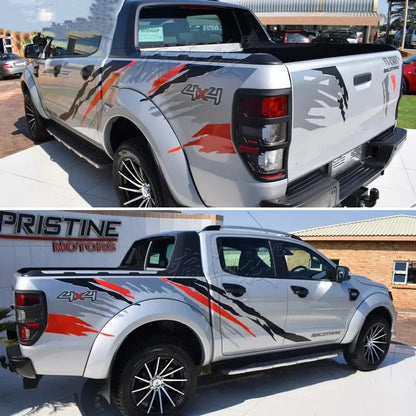 Car Stickers Both Sides Car Head Tail Decals Vinyl KK Decoration Auto Car-styling Accessories For Ford RANGER Raptor F150 Pickup