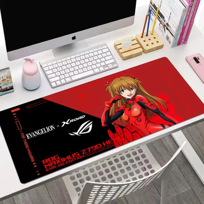 Asuka Kawaii Ins Japanese Mousepad Large Waterproof Anti-slip Dining Table Mat Pu leather Computer Keyboard Laptop Pad