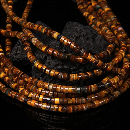 New Fashion Flat Disc Round Stone Bead 4x2MM Quartzs Imperial Agat Jaspers Loose Spacer Heishi Beads Jewelry Diy Accessories