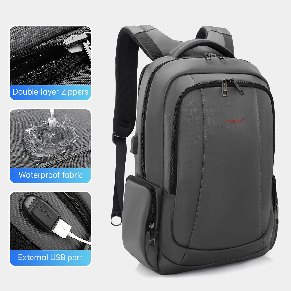 Tigernu Travel Backpacks Vacuum Backpack 14 15.6 17.3inch Laptop Backpack For School Backpack Men Schoolbag Compression Backpack