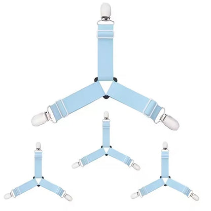 4Pcs/set Elastic Bed Sheet Grippers Three Head Clips Gripper Holder Suspender Bed Sheet Fasteners Home Textiles Organize Gadget